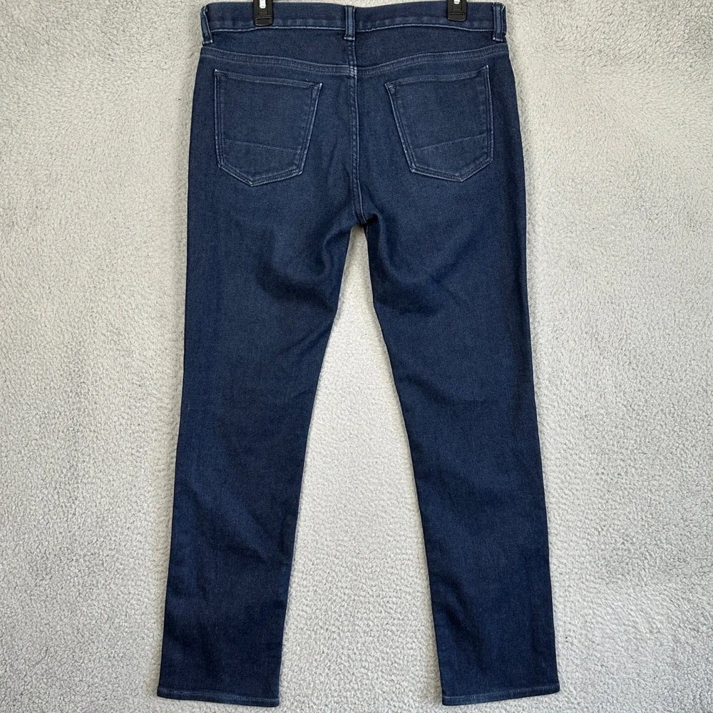 Banana Republic Traveler Jeans Mens 33X32 Blue Slim Fit Straight Stretch Denim